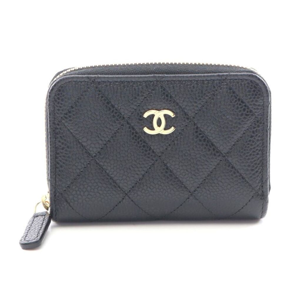 Chanel Classic Zip Coin Purse Caviar Skin Black